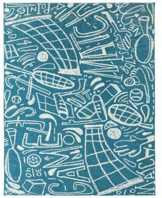 Katie Merz SPORTSGLYPHS Tennis Area Rug
