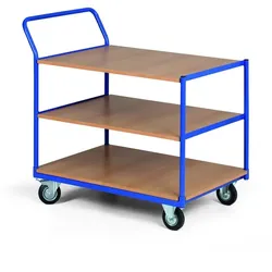 Tischwagen, 3 Holzspan-Etagen, Tragfähigkeit 300 kg