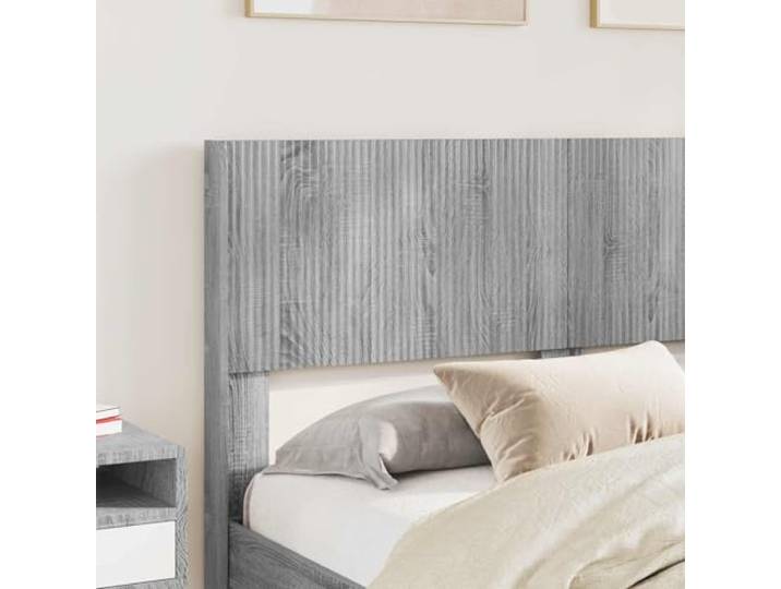 KTHLBRH Boxspringbett Sonoma Grau 135 x 190 cm Lattenrost aus Sperrholz, 140 kg Tragkraft, mit Kopfteil