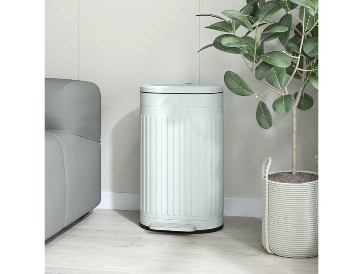 HOMCOM Poubelle 30L Soft-Close Seau Amovible Vert