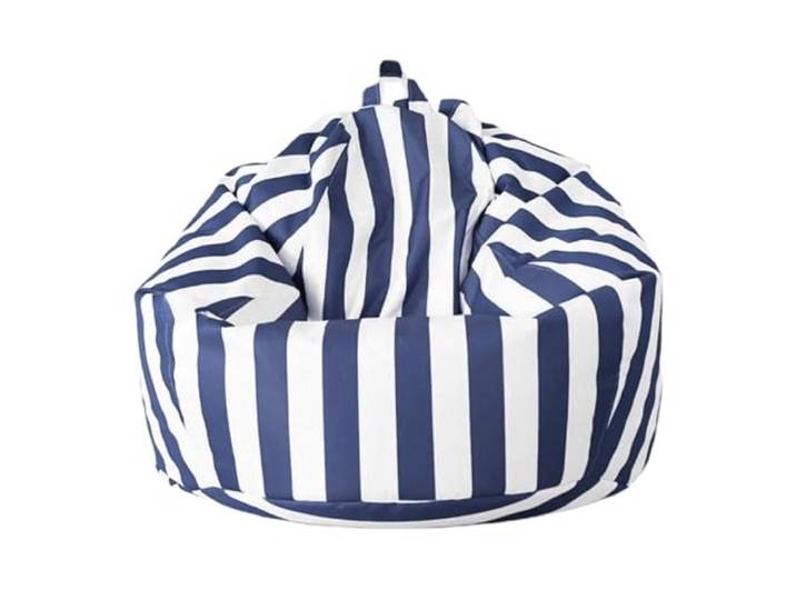MKYYIOED Sitzsackbezug Outdoor Bean Bag Pouf Cover Kein Füllstoff im Inneren(Dark blue,D100cm-cover-adults)