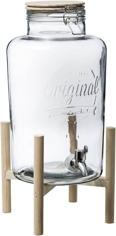 Secret de Gourmet Glazen Drankdispenser op Stand, 8 l, Transparant