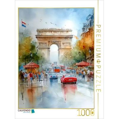 CALVENDO Puzzle Die Champs-Élysées mit Blick auf den Arc de Triomphe | 1000 Teile Lege-Größe 64x48cm Foto-Puzzle für glückliche Stunden, Game von ,