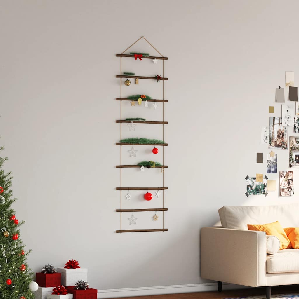 vidaXL Décoration murale en forme d'échelle 50x150cm branche naturelle