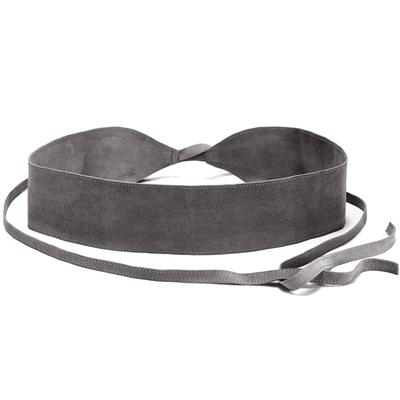 Taillengürtel LASCANA "Bindegürtel, Ledergürtel, Gürtel für Kleid & Overall, Bauchgürtel", Damen, Gr. L, grau, Leder, Gürtel, aus Leder zum Binden mit Shaping-Effekt