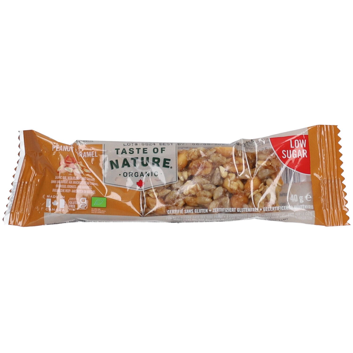 Taste OF Nature Low Sugar Pean Caram Bio 40 g