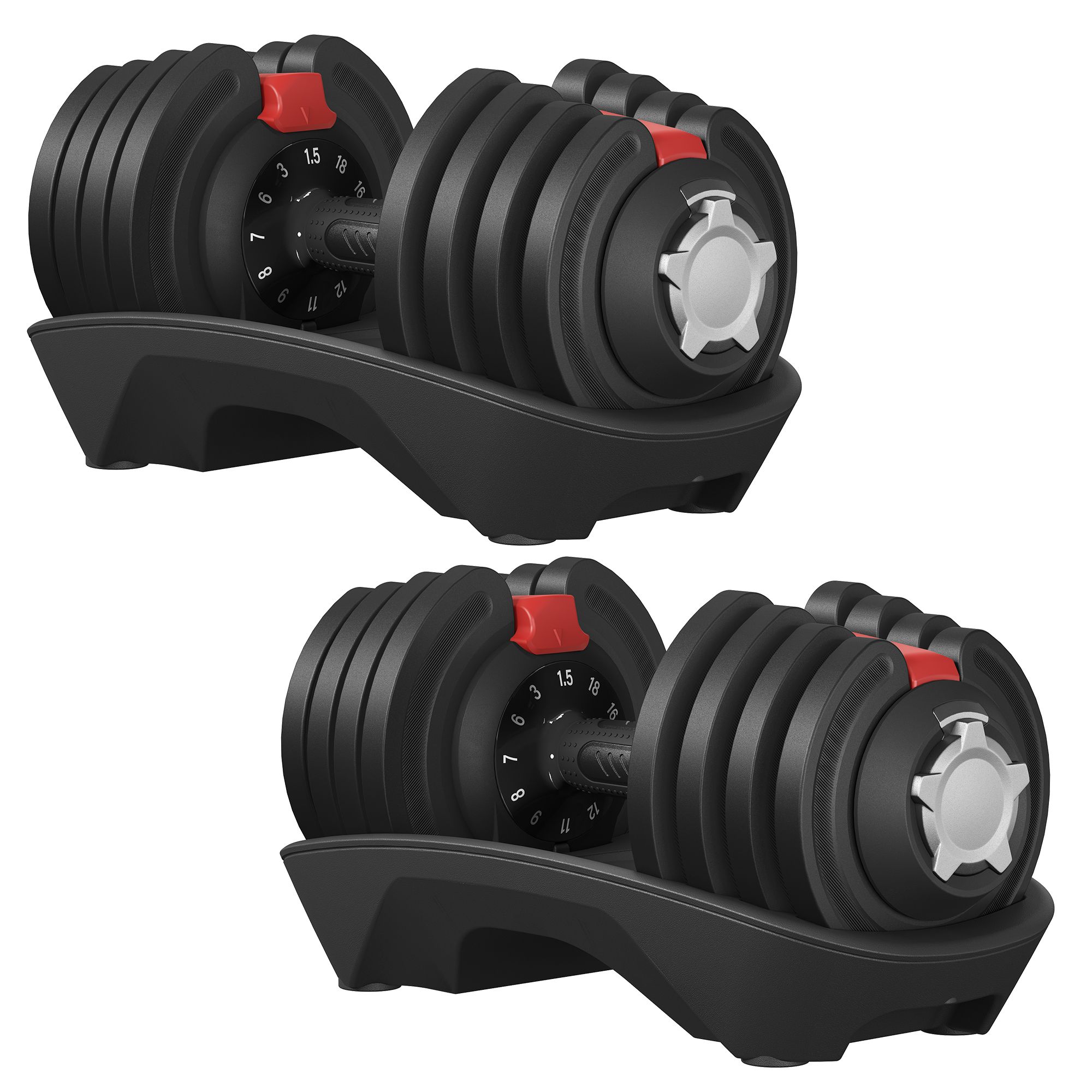 SONGMICS Kurzhanteln 2er set, verstellbar, 12-in-1 SYLB35536R101