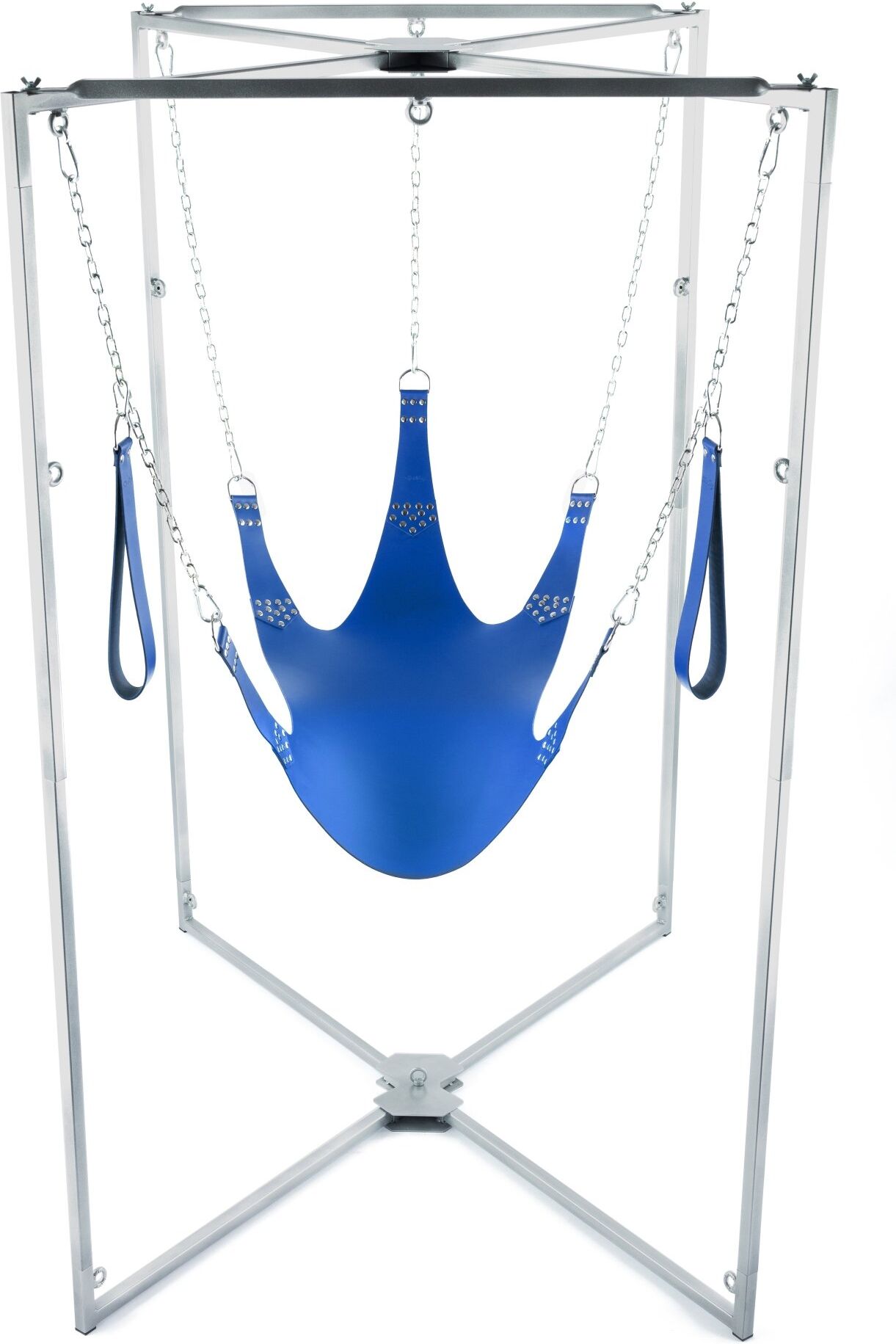 Mr Sling Pack Kit Sling Cuir 5 Points Bleu Armature Grise