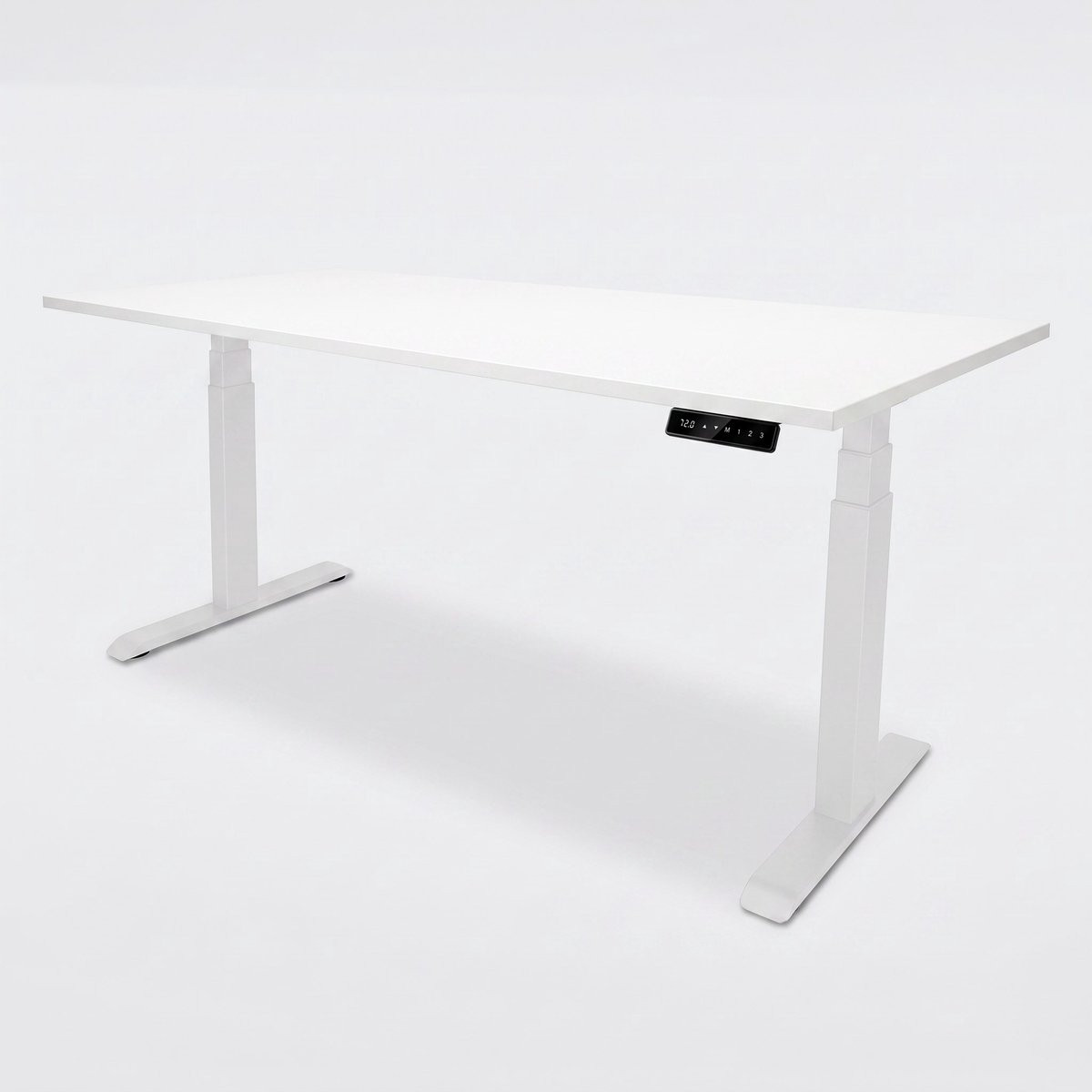 Professioneel elektrisch zit-sta bureau Wit B: 120 cm, D: 80 cm