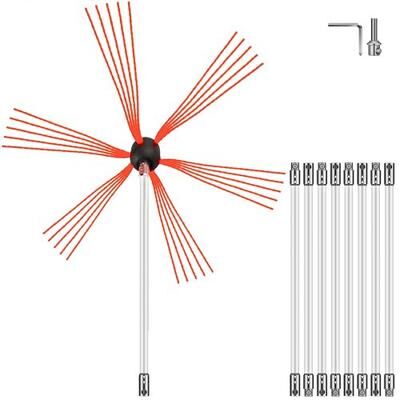 Tools, Home & Hobby 29.5ft Chimney Cleaning Kit, Heavy Duty Rotary Brush & Rod System For Fireplace Flue Sweeping 29.5ft Chimney Cleaning Kit, Heavy Duty Rotary Brush & Rod System For Fireplace Flue Sweeping