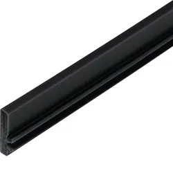 Hager BKZBSK9005 Belagstoßkante 4mm Bodenbelag halogenfrei zu Bodenkanal BK L=2,4m tiefschwarz  - 2,4 Meter