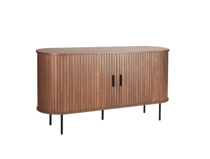 Livetastic Sideboard, Walnuss, Metall, 2 Fächer, 140x76x40 cm, Wohnzimmer, Kommoden & Sideboards, Sideboards