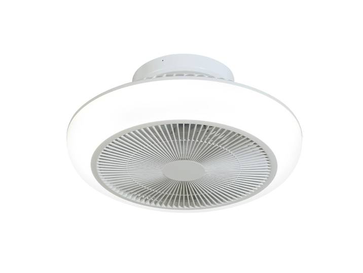 Ventilateur de plafond blanc avec lumière LED type plafonnier