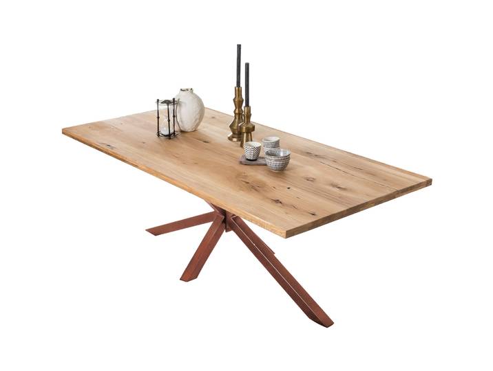 Esstisch Stella Wildeiche natur Massivholz B 180 T 100 cm