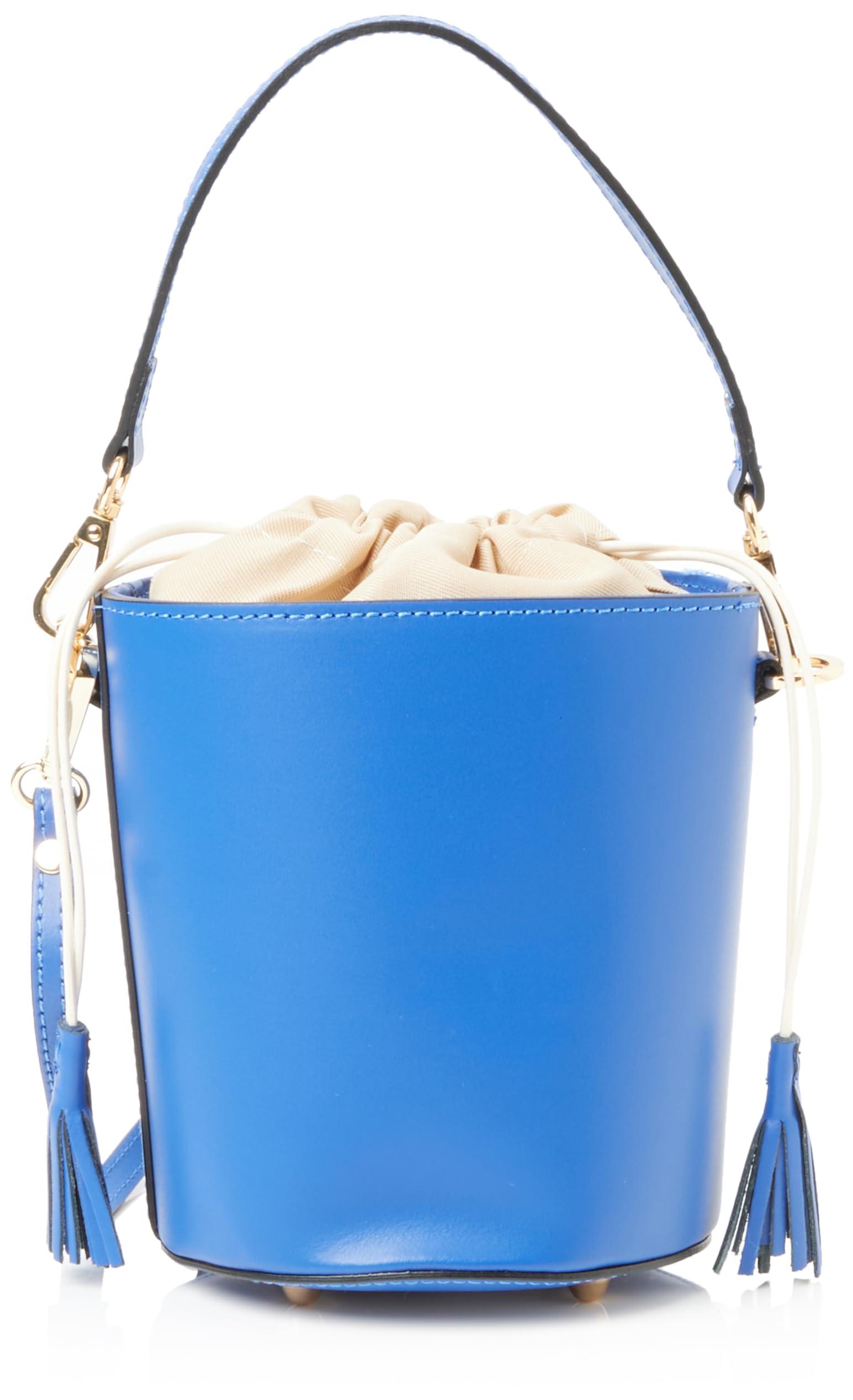 ZITHA Damen Bucket Bag aus Leder 27028295-ZI01, Blau, onesize