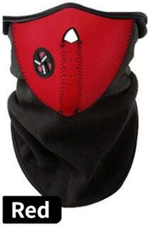 Market Central Thermal Fleece Winter Cycling Mask With Windproof Breathable Face Cover red