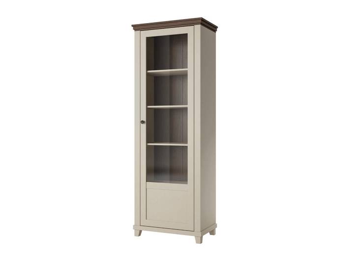 Petits-meubles Vitrine Martin Beige und Holz, Holzwerkstoff, 71.2x200x42 cm, Esszimmer, Vitrinen, Vitrinenschränke