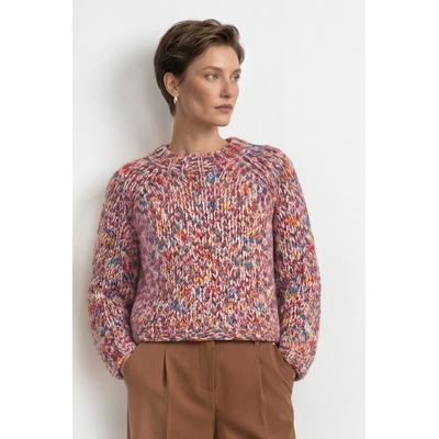 Strickpullover RICHROYAL, Damen, Gr. XL, mandarina, Strick, Obermaterial: 85% Polyacryl, 9% Polyamid, 6% Schurwolle, meliert, normal, Pullover Strickpullover, mit Schurwolle