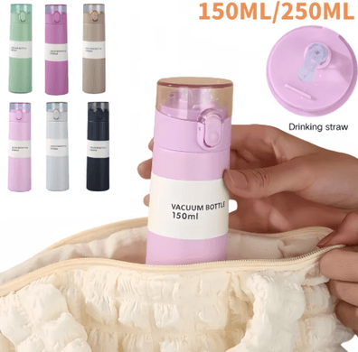 Inspire Picks Mini Stainless Steel Thermal Water Bottle With Straw Vacuum Insulated Travel Cup For Tea And Coffee 150ml To 250ml green 150ml