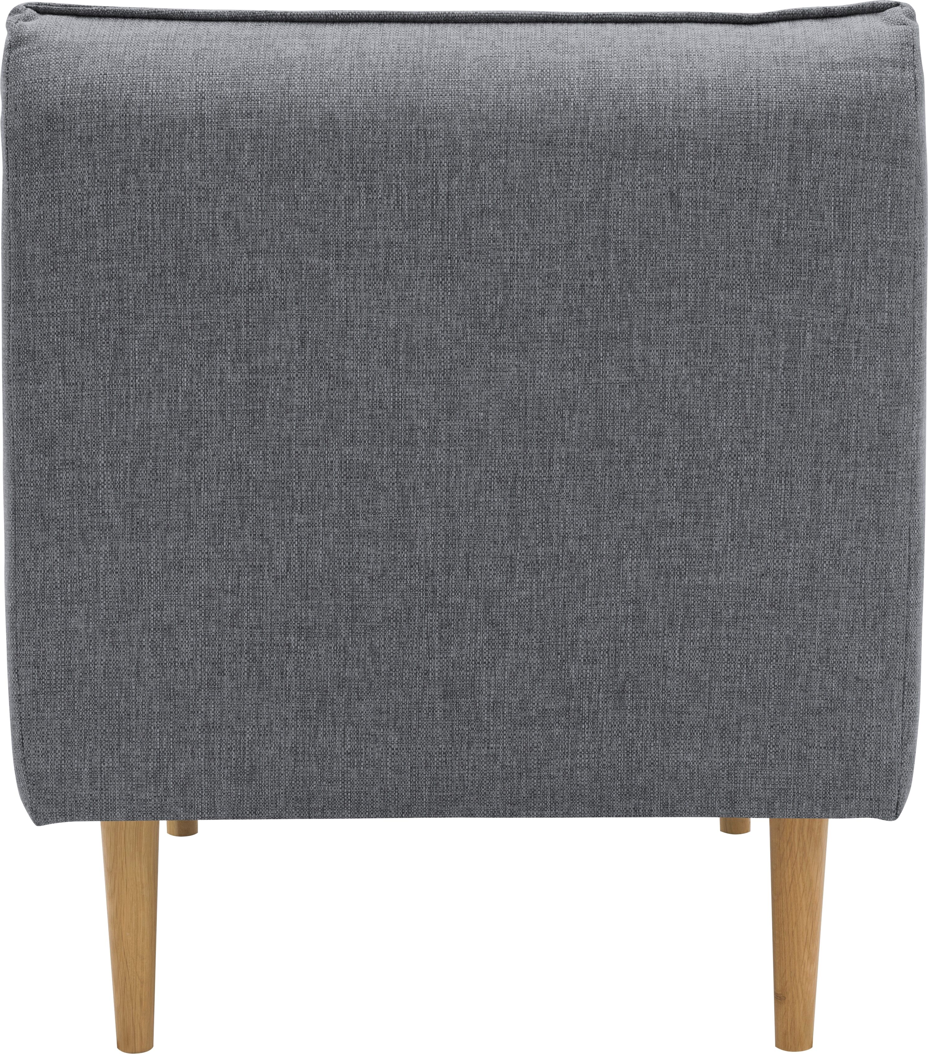 Sofaelement DOMO COLLECTION "Filho, erweiterbar, B/T/H 70/82/81cm, Sessel, Einzelelement", grau (anthrazit), B:70cm H:81cm T:82cm, 88% Olefin, 12% Polyethylene, Polsterelemente, Sofaelement, Polstermöbel für Terrasse, Garten und Balkon, speziell für Outdo