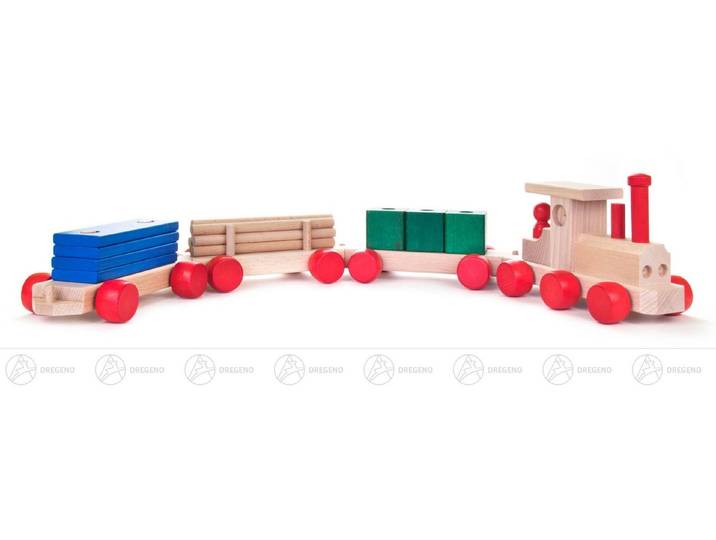Dregeno Erzgebirge Spielzeug-Auto Spielzeug Eisenbahn, zerlegbar Breite x Höhe ca 74 cmx12,5 cm NEU, Ladung zum abnehmen