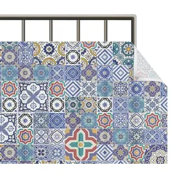 BALKON SICHTSCHUTZ Fliesenspiegel - Aufwändige Portugiesische Fliesen 100/90 cm