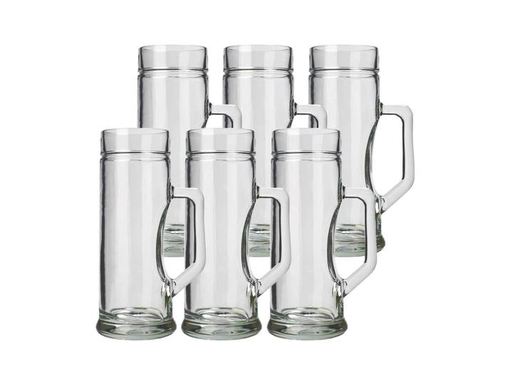 Bierkrug STÖLZLE Bierkrüge Premium 300 ml 6er Set transparent , bunt (transparent), 6 tlg., Glas, Trinkgefäße, Bierkrug