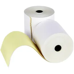 Thermopapierrolle, Normalpapier-Bonrolle mit Durchschlag 65076-20210 Breite: 76mm Länge: 25m Durchmesser: 65mm