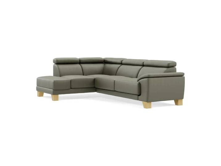 Ecksofa Lynn 2.0, Johann Jakob, kat. j, mercury oliv, Leder