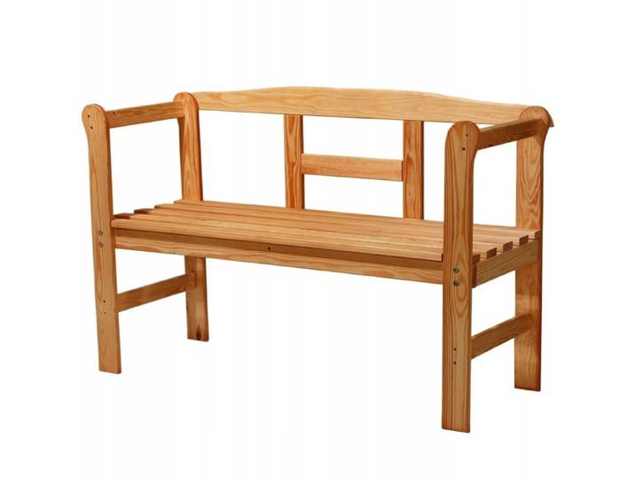 KADAX Banc de Jardin avec Dossier Parc en Bois 119 cm Terrasse Jardin Tik