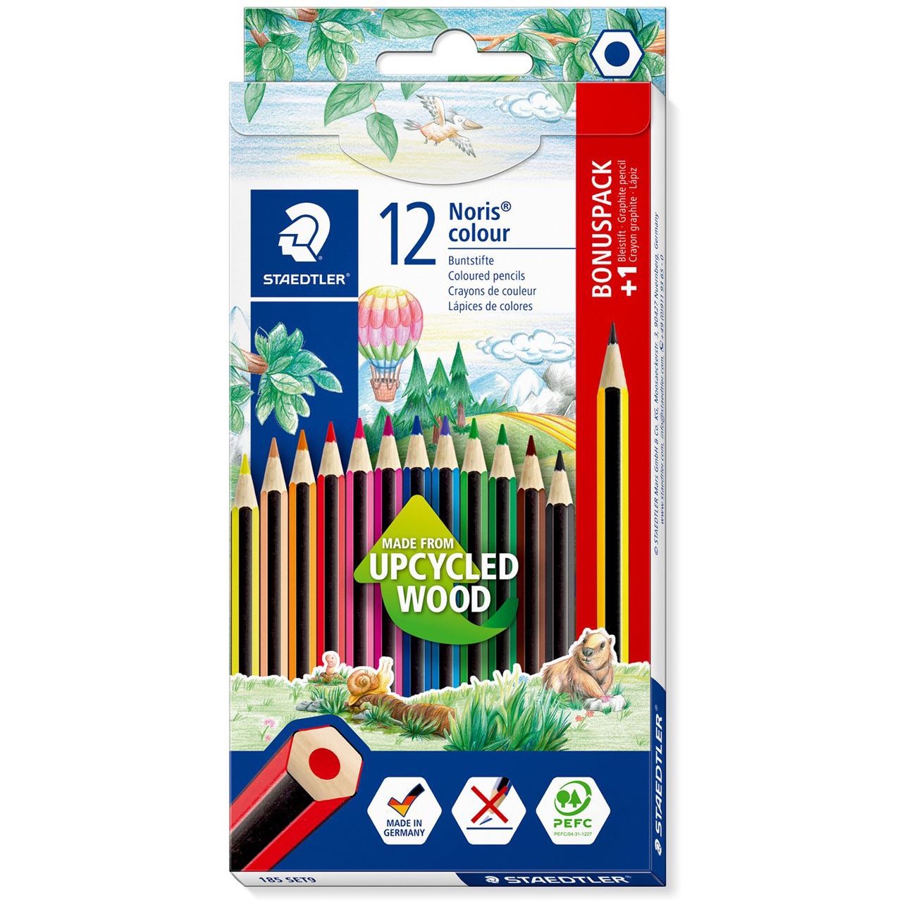 STAEDTLER Noris colour 185 Buntstifte farbsortiert, 13 St.