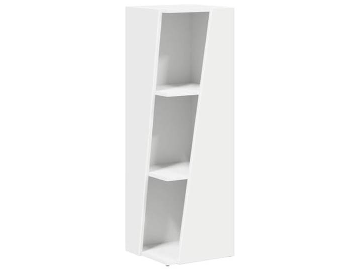 HFXHIJXQ Seitenregal Weiß 33x32x100,5 cmHolzwerkstoff Standregal Freistehendes weißes Regal für Wohnzimmer, Schlafzimmer und Büro. Mit schützenden PVC-Pads für stabile Raumgestaltung.