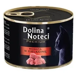 Dolina Noteci Premium Nasses Katzenfutter reich an Kalbfleisch 185g