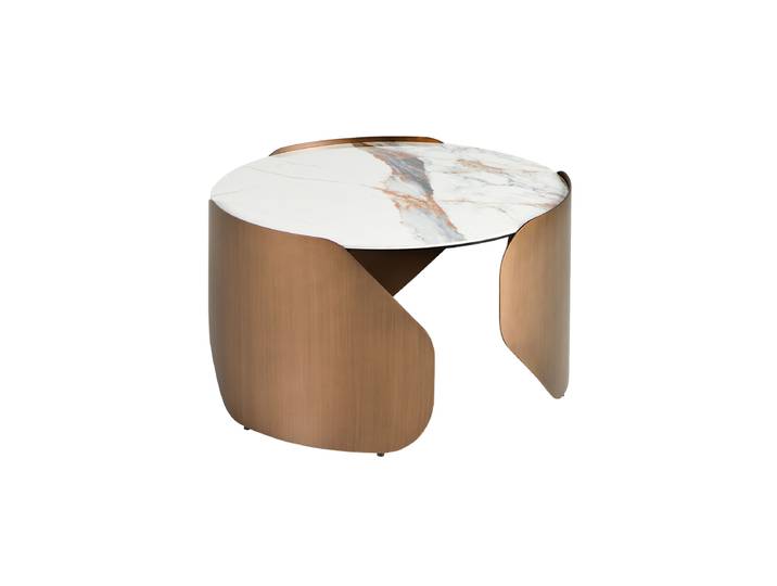 Runder Keramik Design Couchtisch „Porto“ Ø 80 cm Angel Cerdá