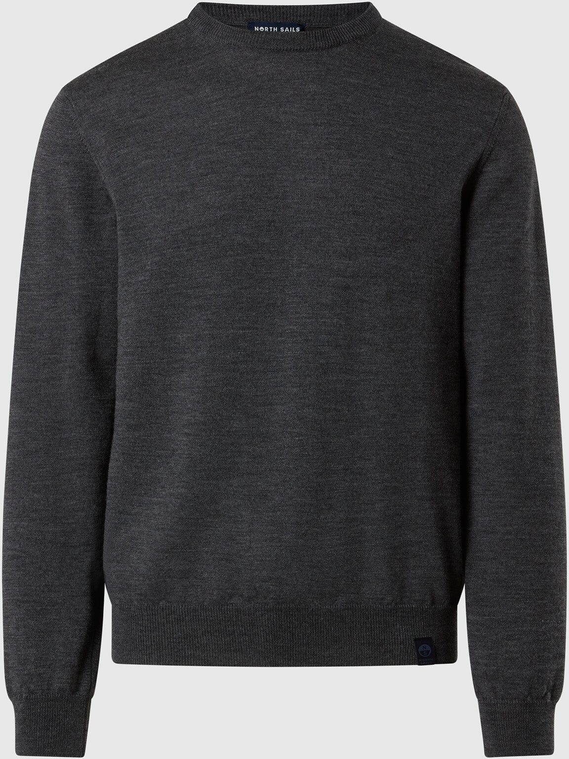 North Sails Maglione girocollo in lana Dark grey melange M