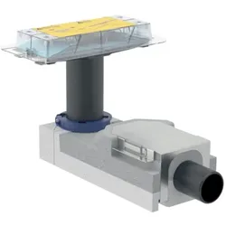 Geberit Duschrinne CleanLine Rohbauset 154150001 Ø 50 mm, für Fußbodenaufbauhöhe ab 90mm