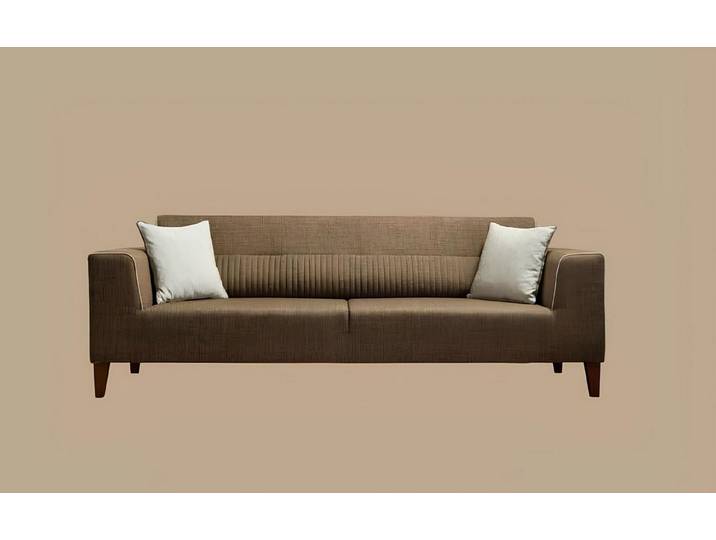 JVmoebel 3-Sitzer Elegantes Stoffsofa in Braun mit hochwertiger Polsterung, Made in Europa