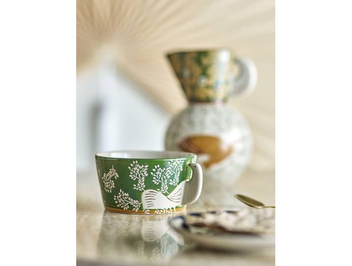 Bol Hezha Henkel Ø 13cm Vert