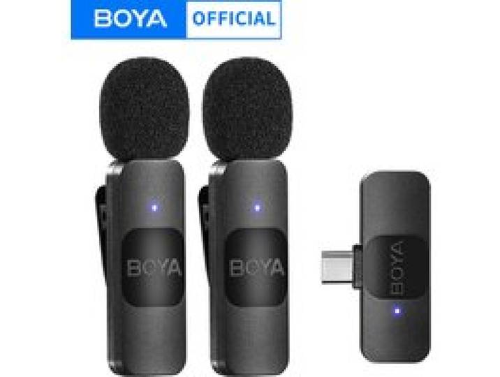 BOYA BY-V Professionele draadloze lavalier-minimicrofoon voor iPhone iPad Android Live-uitzending Gaming-opname Interview Vlog