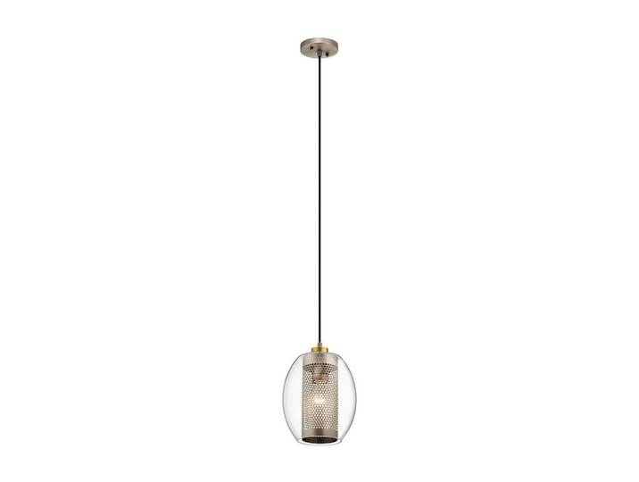 Elstead Lighting Hängeleuchte Asher, Silberfarben, Metall, Glas, 33.6 cm, RoHS, höhenverstellbar, Lampen & Leuchten, Innenbeleuchtung, Hängeleuchten, Pendelleuchten