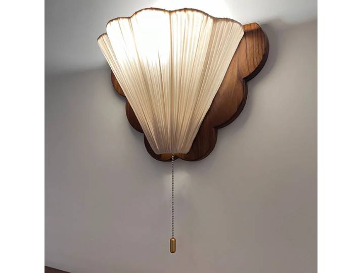 Applique murale rétro française en noyer, Design papillon, pour chambre à coucher, chevet, couloir, escalier, luminaire de fond