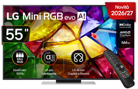 LG Mini RGB 55'' Serie MRGB87 55MRGB87B6B, 4K, RGB Primary Color Pro, Dolby Vision, Motion Booster 288, SMART TV 2026