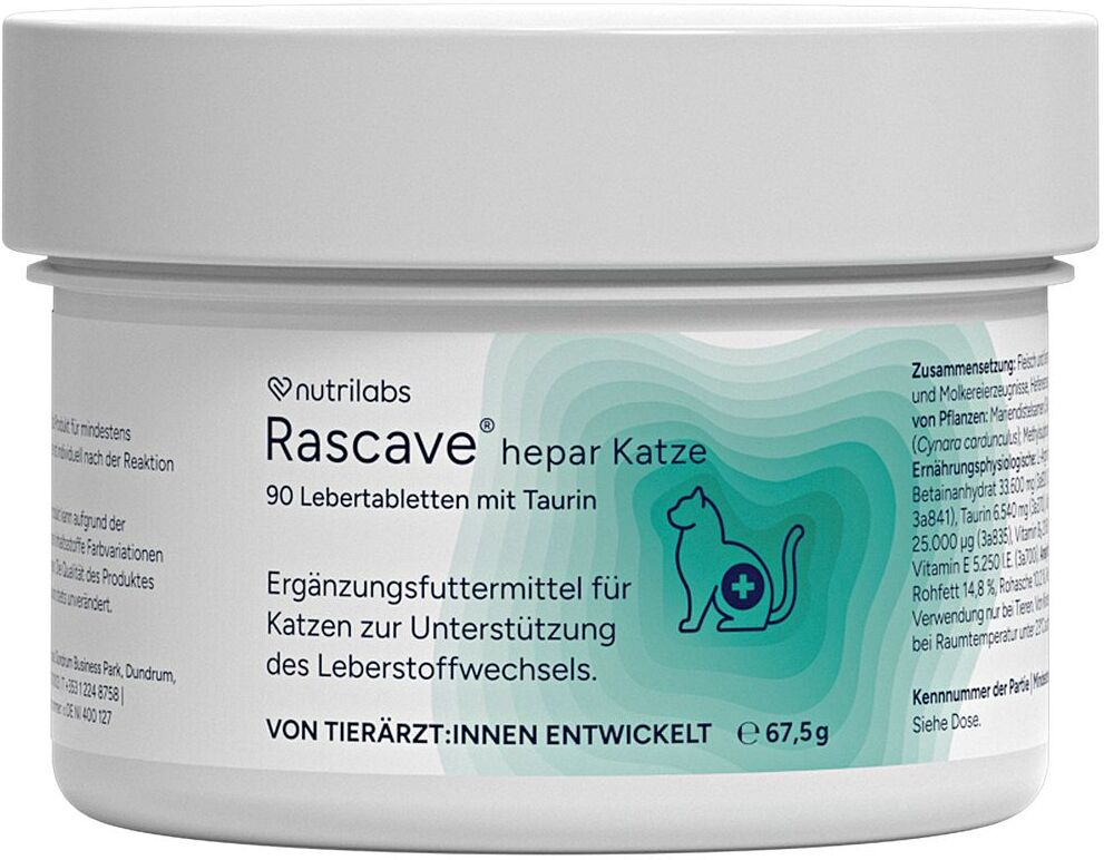 Nutrilabs Rascave hepar Kautabletten f.Katzen 90 St