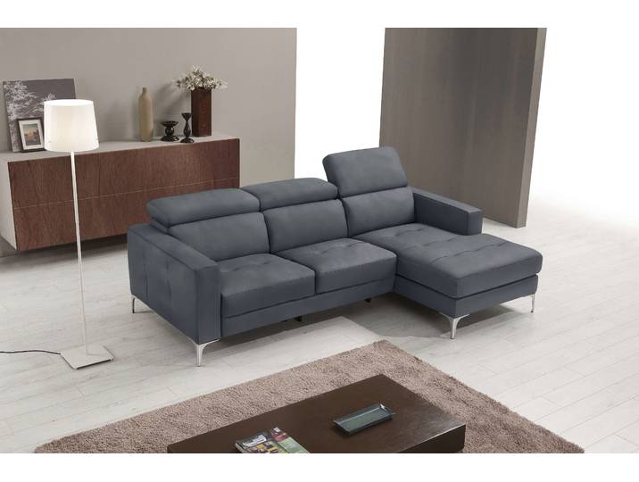 Ecksofa EGOITALIANO Matt, erstklassiger Sitzkomfort, aufwendige Detailverarbeitung, L-Form , grau (charcoal), B:247cm H:100cm, Sofas, Ecksofa, mit verstellbaren Kopfteilen zum Relaxen