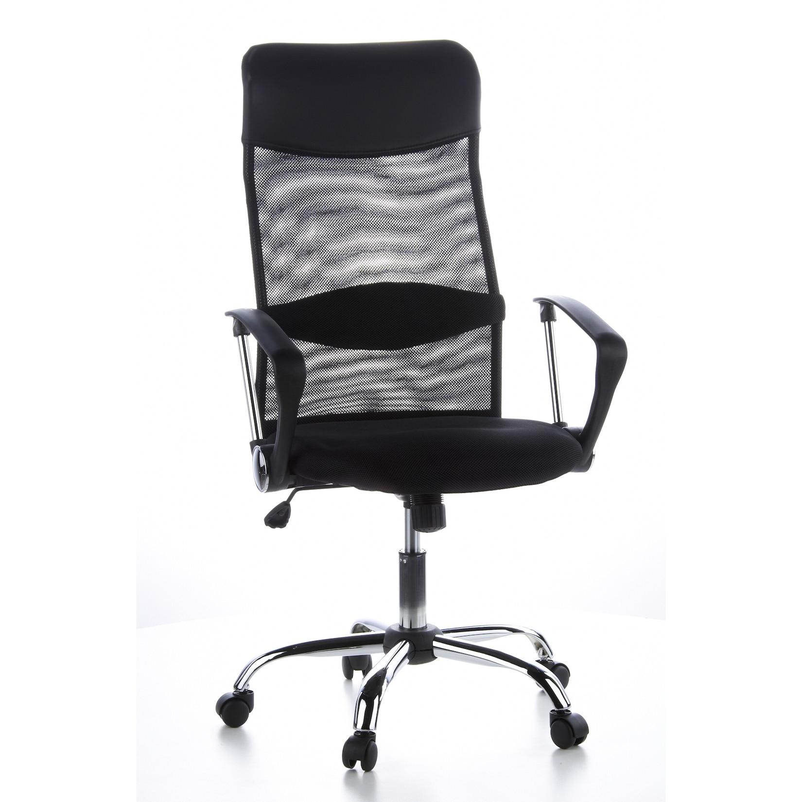hjh OFFICE Home Office Chefsessel ARIA HIGH Kunstleder/Netzstoff mit Armlehnen