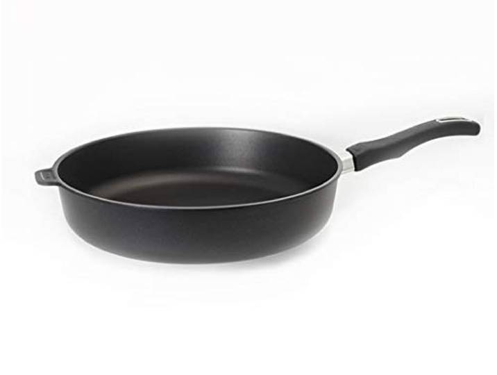 Original Gundel GUSS-BRATPFANNE INDUKTION hoch, Ø 32 cm, Höhe 7,5 cm, Hochrandpfanne PFOA-frei, Akku-Therm Boden - abnehmbarer Designer-Stiel