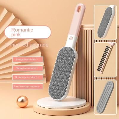 Inspire Select 4 in 1 Pet Hair Remover Roller & Lint Brush For Clothes And Furniture Reusable Pet Hair Remover & Lint Roller Cleaner pink