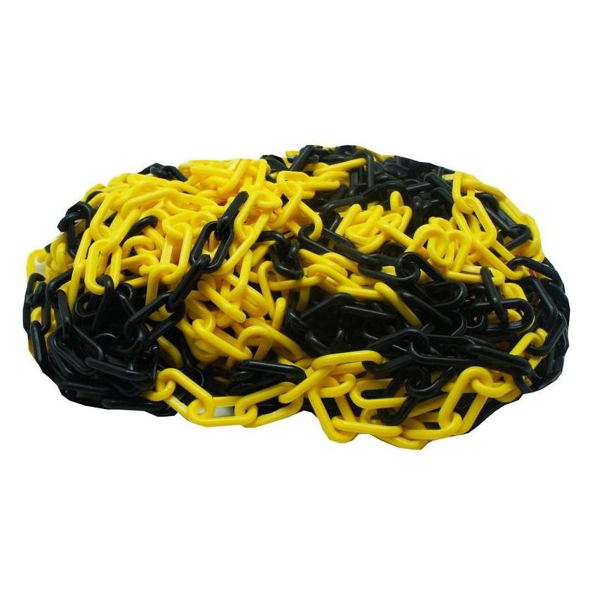 RS PRO Black & Yellow Polypropylene Chain Barrier, 25m (2845220)