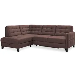 Exxpo by Gala Ecksofa mit Funktion Elio Mikrofaser Dark Brown