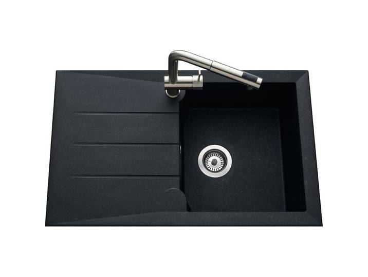 Evier résine 1 bac SLAM 81 x 50 cm noir